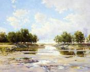 Inlet at Low Tide - 休·博尔顿·休琼斯